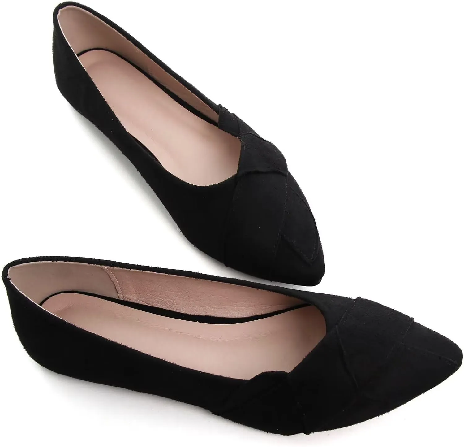SAILING LU Knotted Ballet Flats for Women Comfortable Women's Flat Shoes Pointed Toe Slip on Loafers Shoes Women Dressy