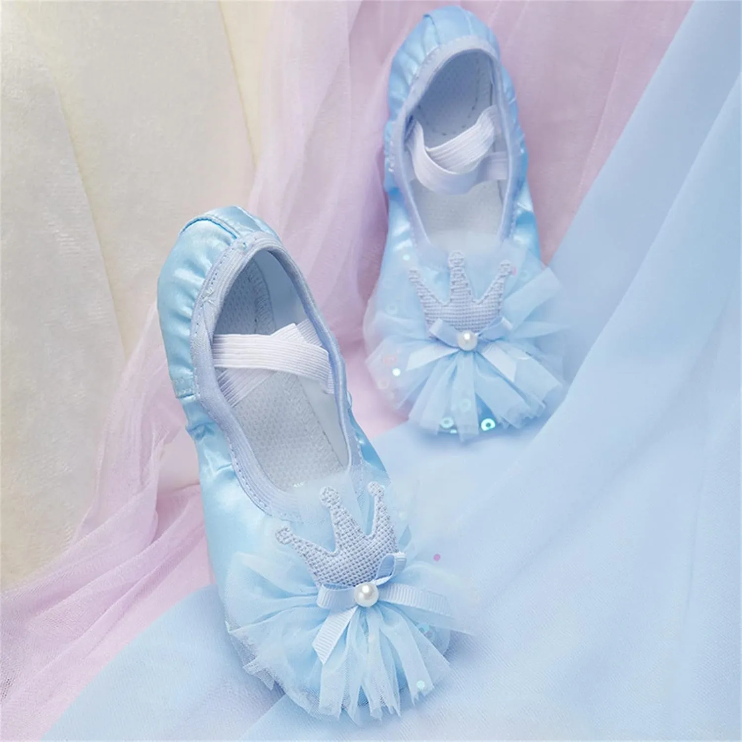 sfdgfhyf Toddler Sneaker 2 to 12 Years Children Shoes Dance Shoes Warm Dance Ballet Performance Indoor Shoes Yoga Dance