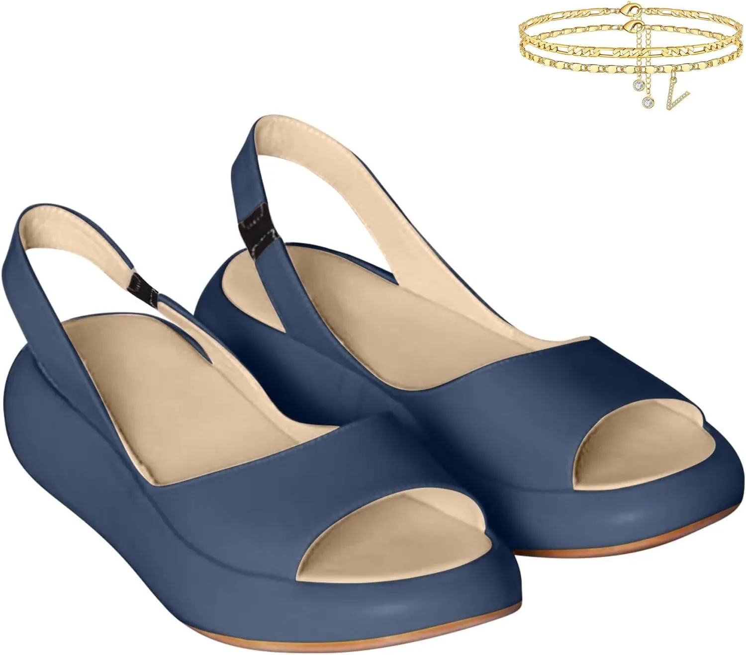 Sherum Womens Flat Spring-Summer Sandals, Dotmalls Slip On Comfy Slippers, Arch Support for Beach, Travel Daily Use