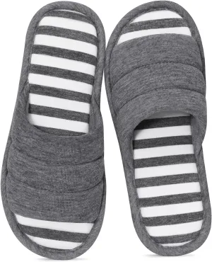 shevalues Open Toe House Slippers for Women Men Soft Cotton Indoor Shoes Memory Foam Slip On bedroom Slippers