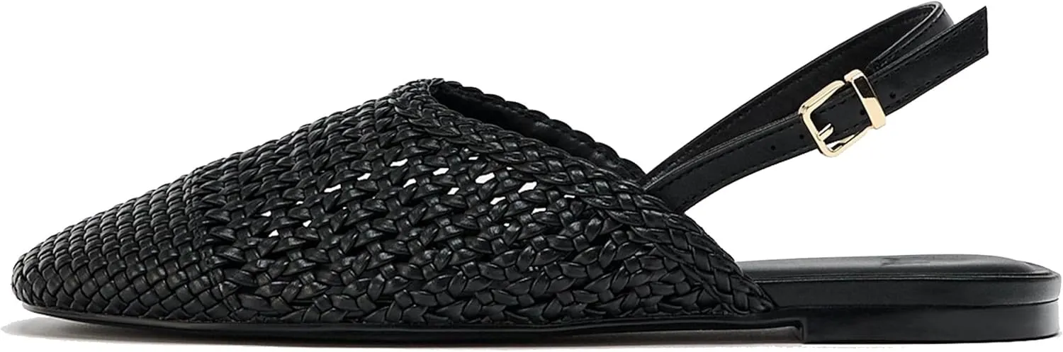 Slingback Flats for Women Comfortable Breathable, Round Toe Stylish and Popular Style Shoes for Formal Occasions