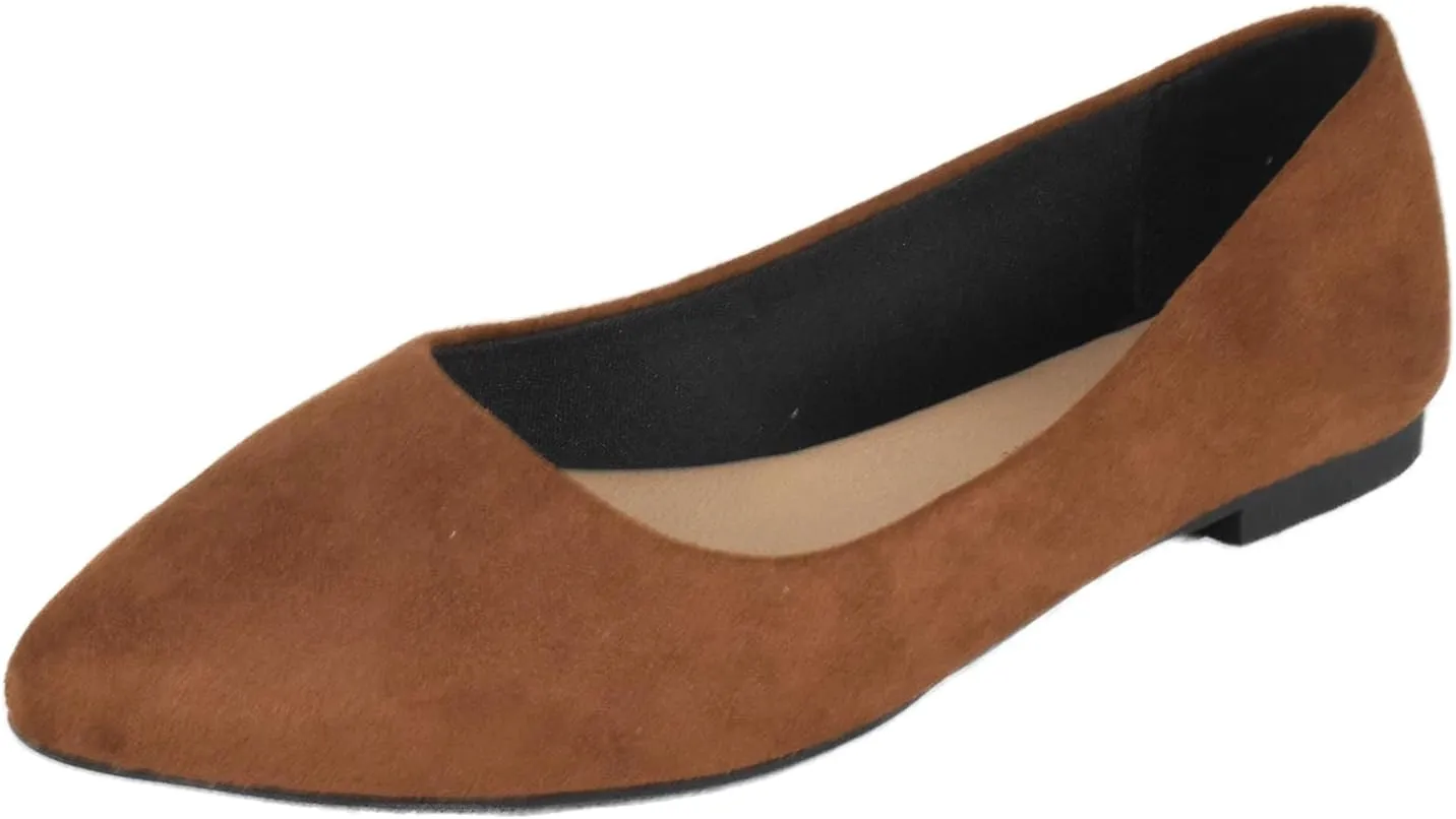 Soda City Classified Women Casual Flat Office Shoes Wide Width Fit Pointy Toe W-Hold