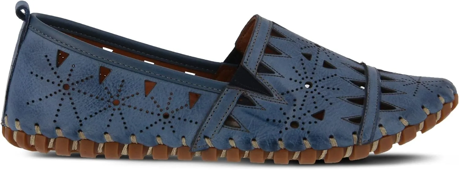 Spring Step Women's Leather Fusaro Loafer Shoe | Comfortable Slip-On Shoes with Rubber Outsole | Ladies Casual Walking Driving Loafers for Work