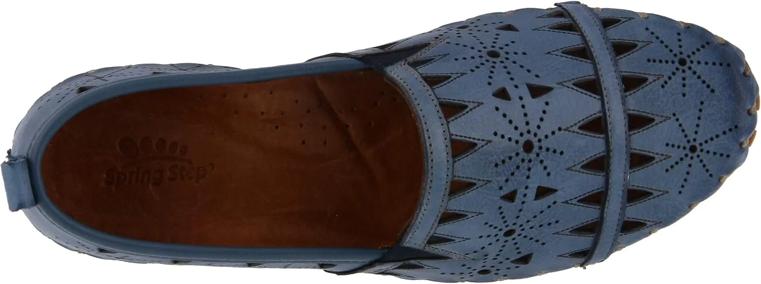 Spring Step Women's Leather Fusaro Loafer Shoe | Comfortable Slip-On Shoes with Rubber Outsole | Ladies Casual Walking Driving Loafers for Work