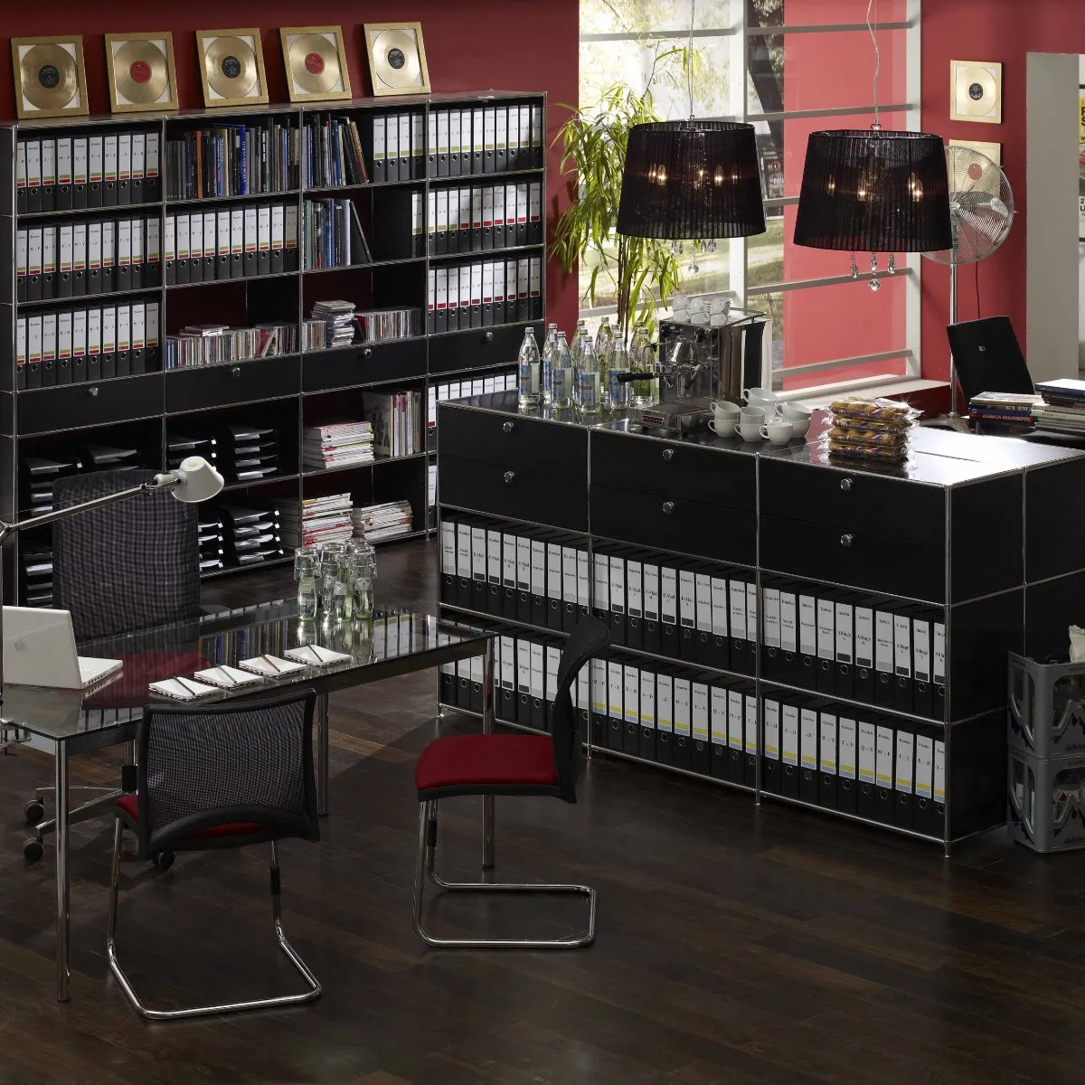 System4 Drawer Unit with 3 Drawers, 41 x 76 x 60 cm, Black