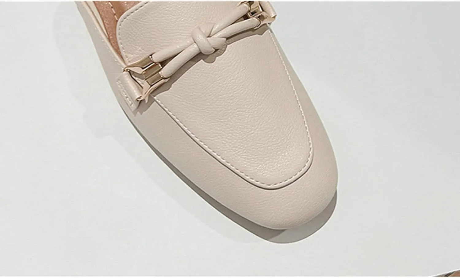 SywzX&xfybz Buckle Mules for Women Round Toe Slippers Backless Flat Mules Slides Mules Shoes Ladies Slip-on Loafers