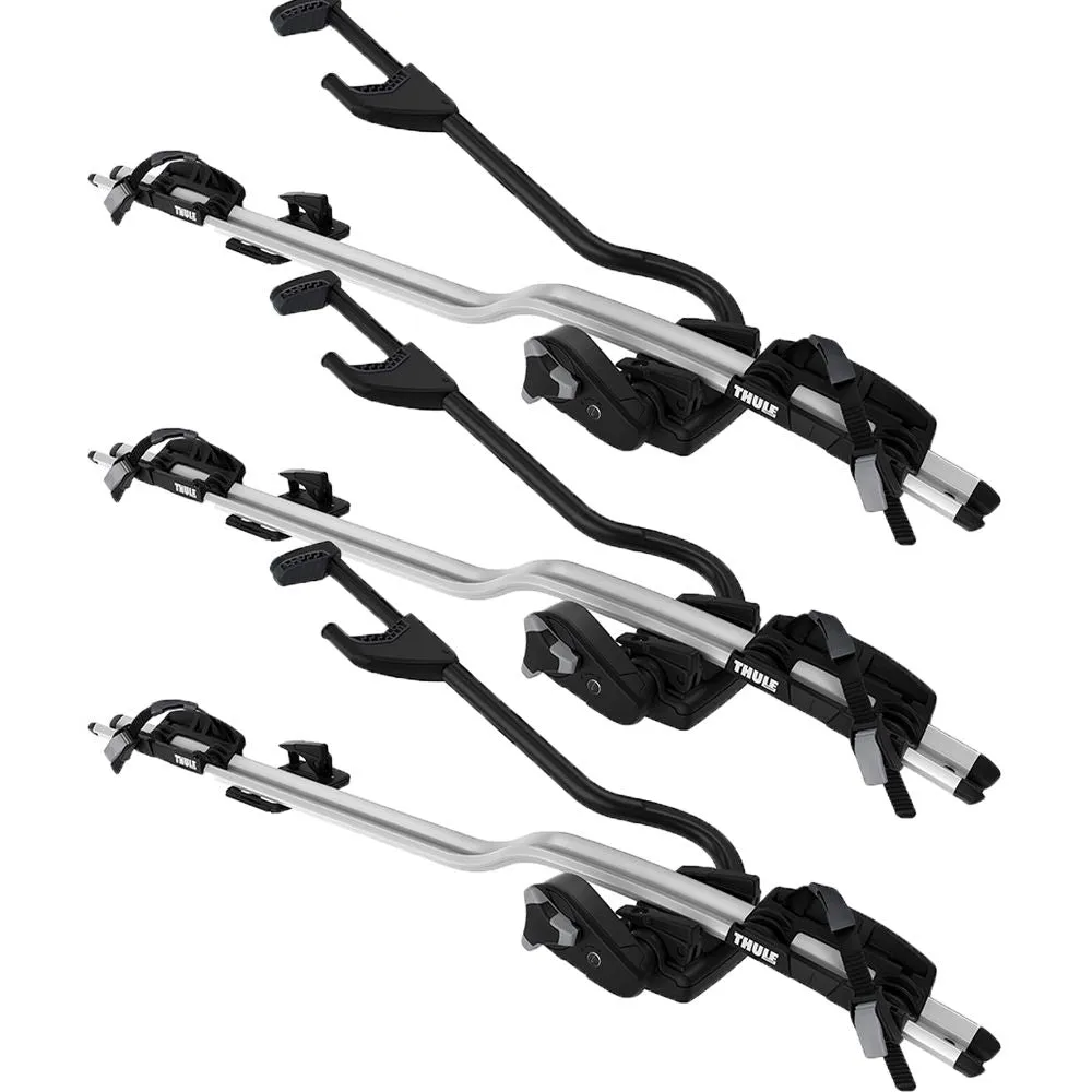 THULE ProRide 598 Aluminium Roof-Mounted Upright Bike Carriers x 3