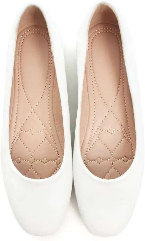 TN TANGNEST Women's Fashion Square Toe Ballet Shoes Comfortable Slip On Flats