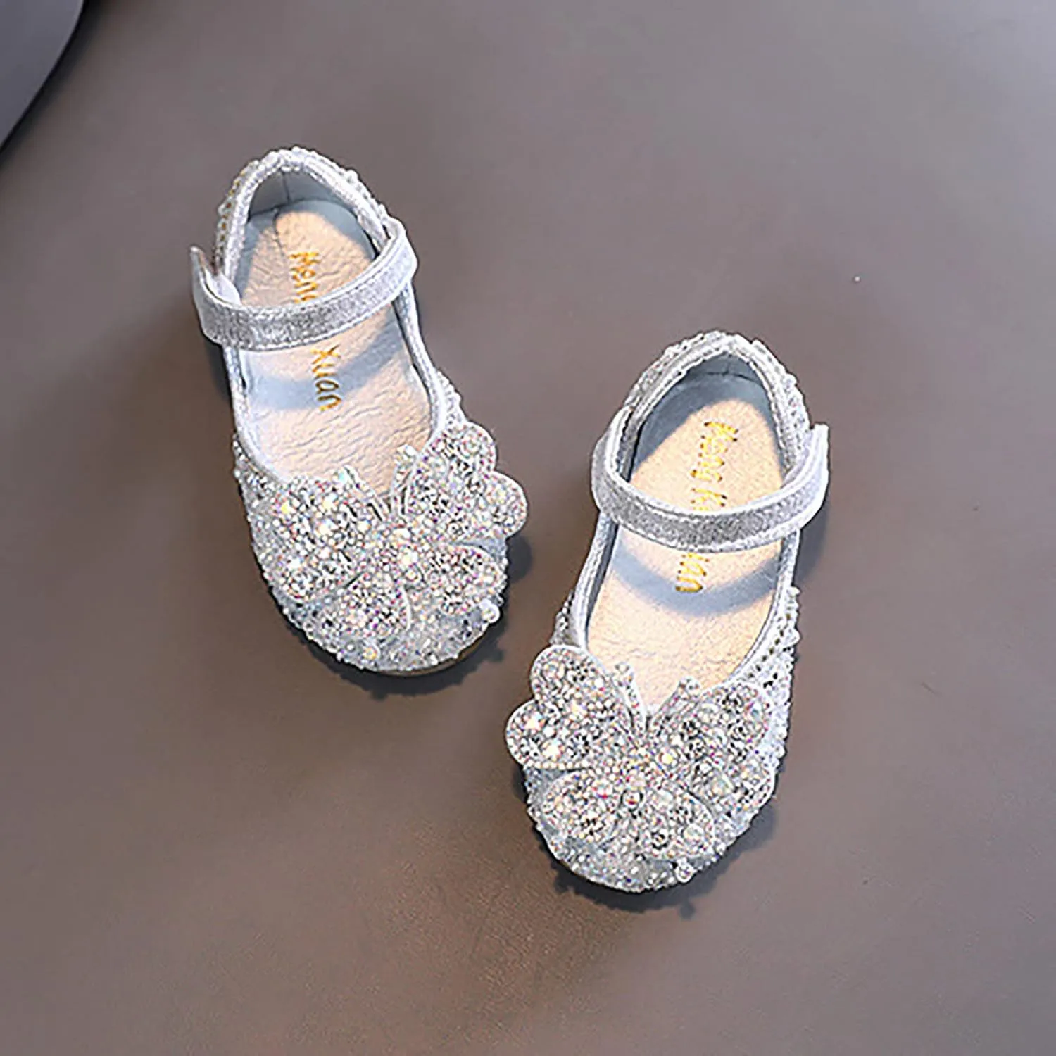 Toddler Flower Girl Dress Shoes Rhinstones Mary Jane Ballet Flats Wedding Party Little Kid Girl Church Shoes
