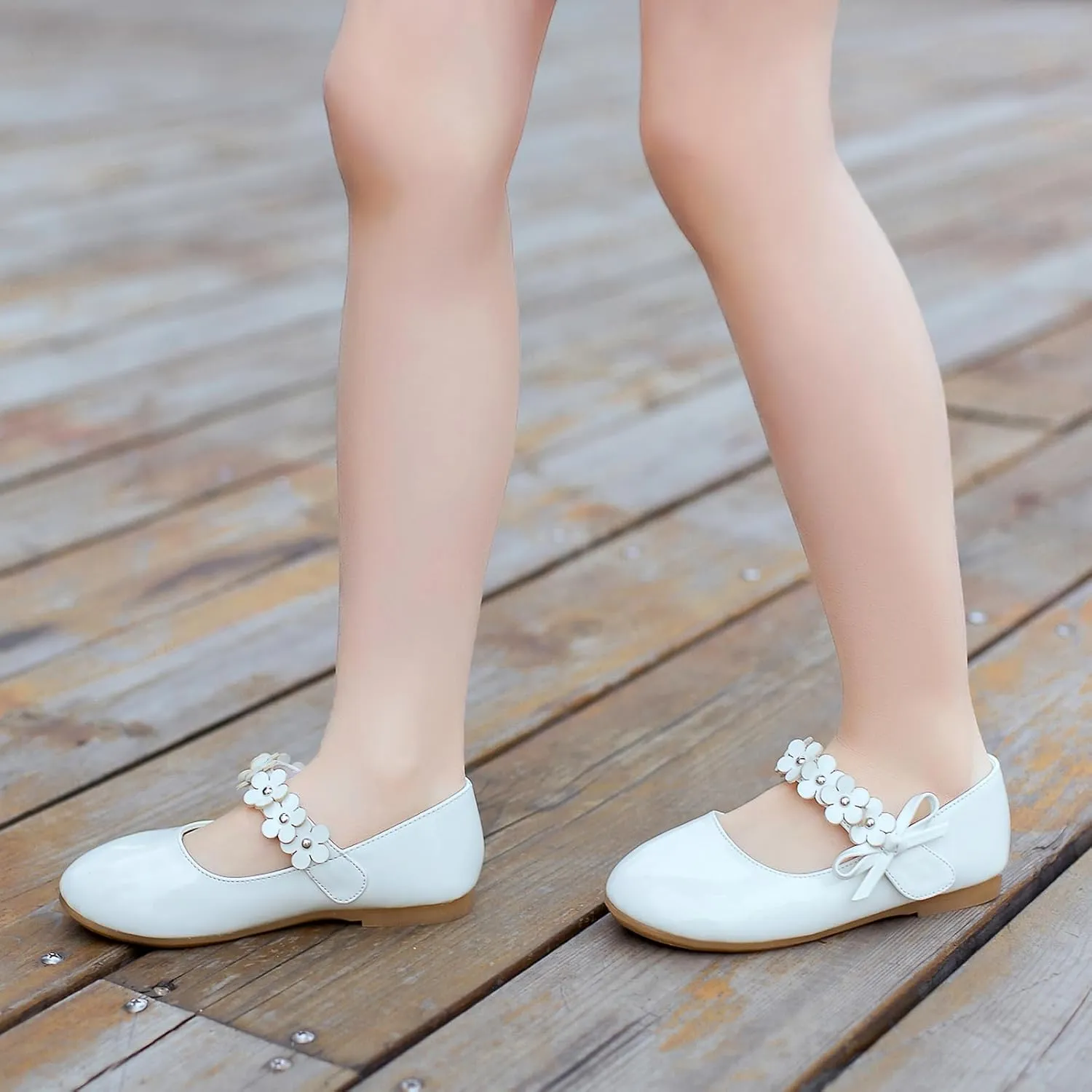 Toddler Girls Dress Shoes Party Wedding Flower School Princess Ballet Flats(Toddler/Little/Big Kid)
