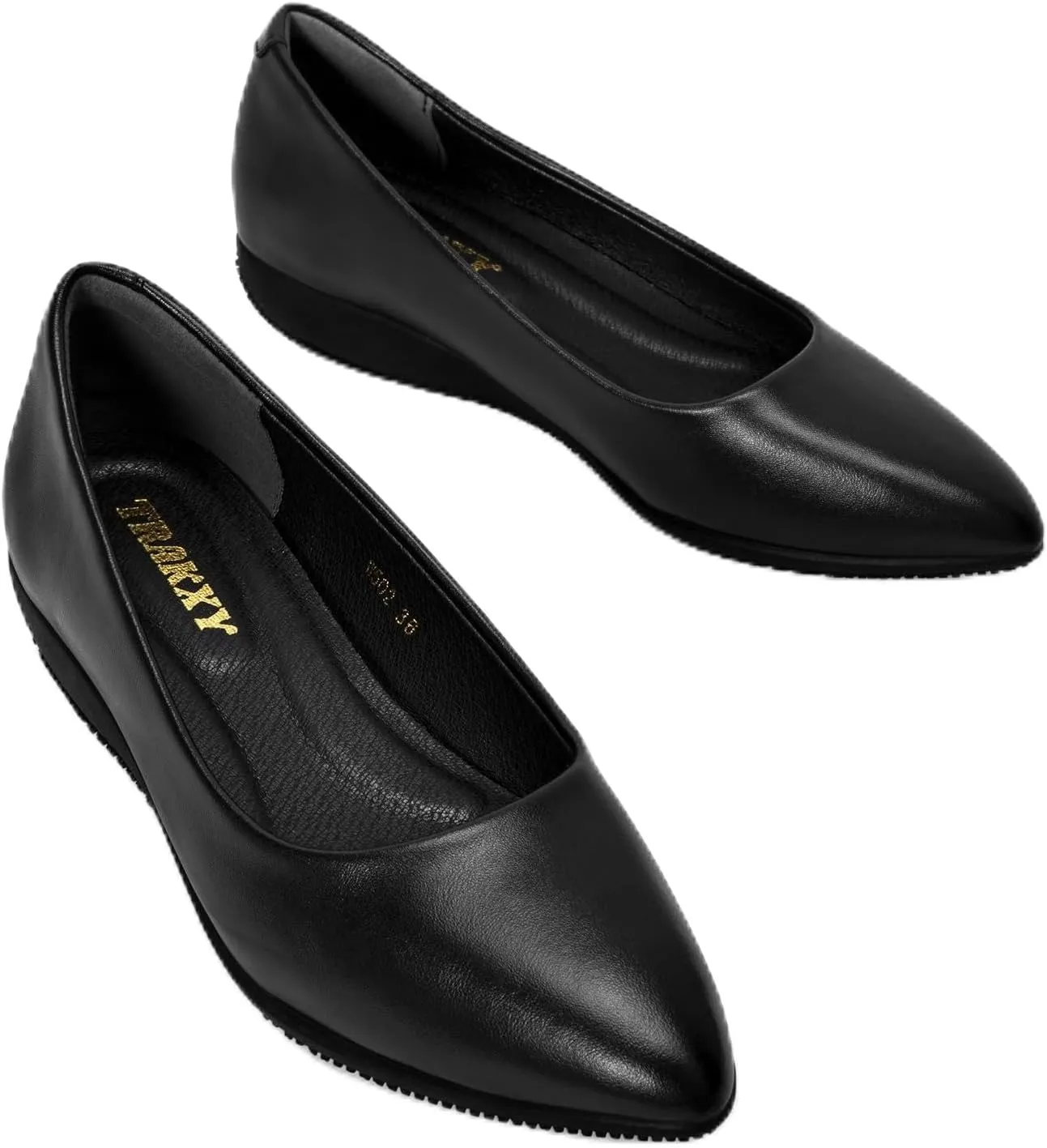 Trakxy Women's Casual Round Toe Office Works Shoe Soft Slip On Flats Shoes Comfort Ballet Casual Dressy Shoes