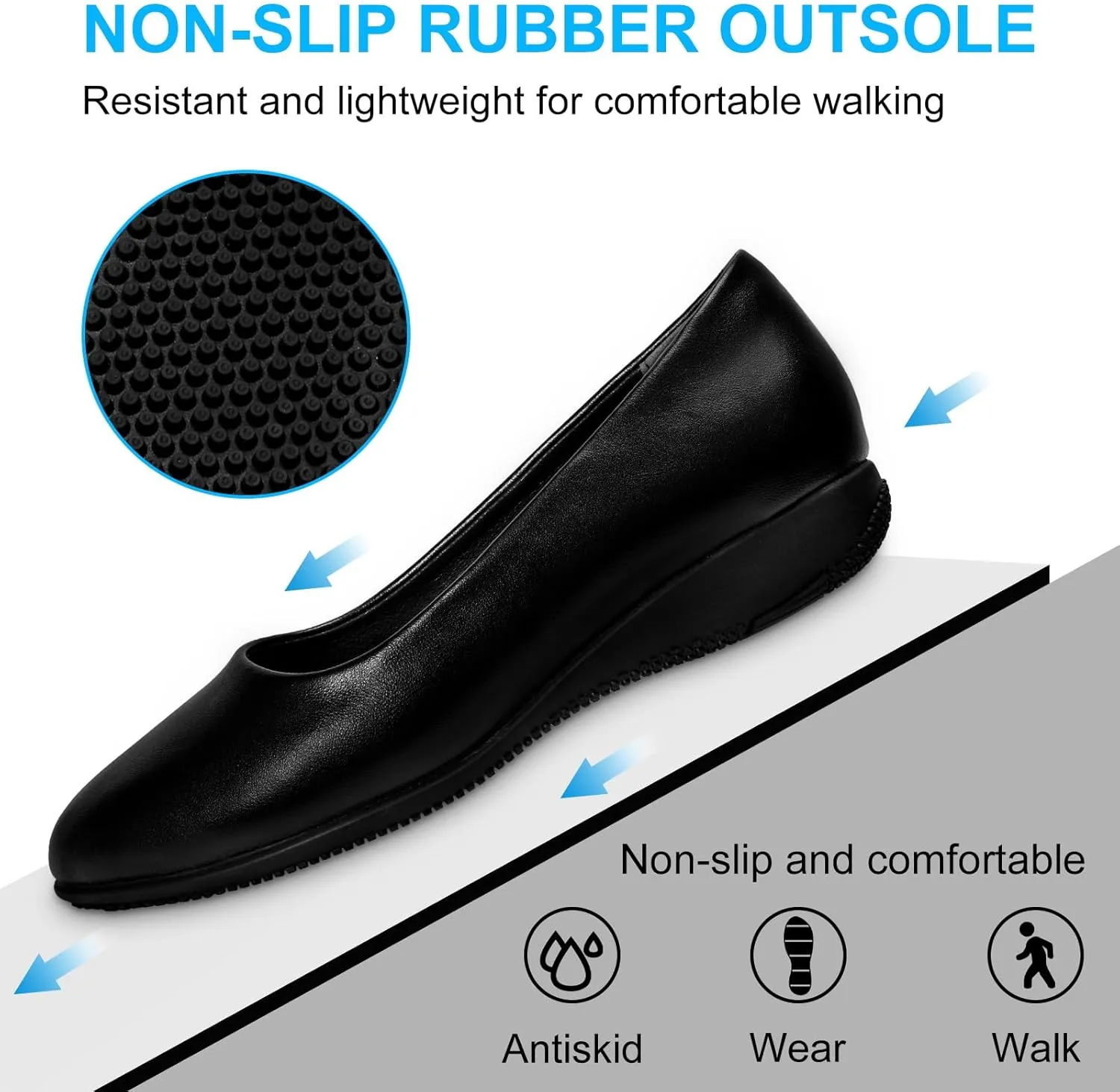 Trakxy Women's Casual Round Toe Office Works Shoe Soft Slip On Flats Shoes Comfort Ballet Casual Dressy Shoes