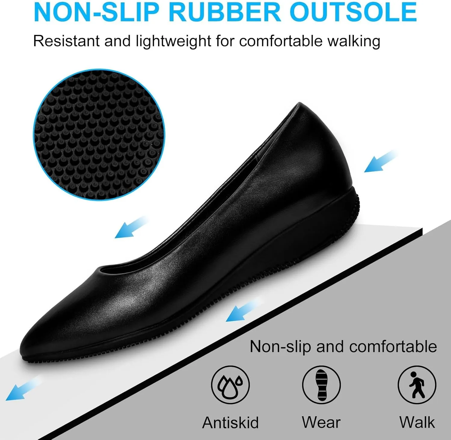 Trakxy Women's Casual Round Toe Office Works Shoe Soft Slip On Flats Shoes Comfort Ballet Casual Dressy Shoes