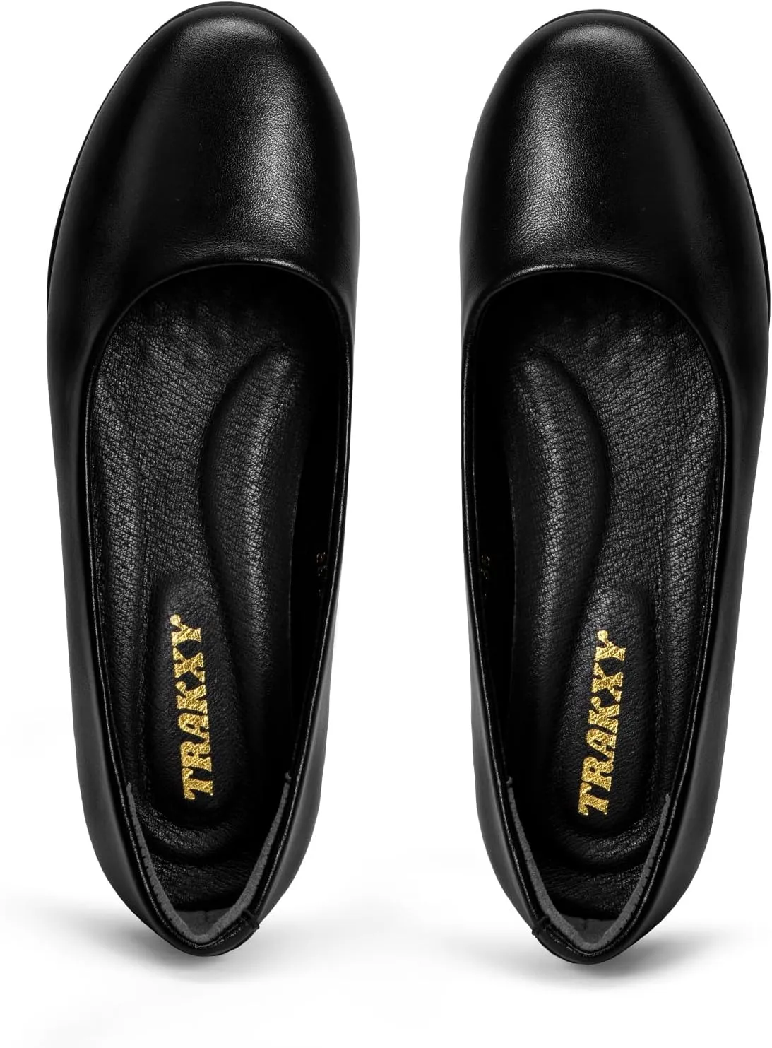 Trakxy Women's Casual Round Toe Office Works Shoe Soft Slip On Flats Shoes Comfort Ballet Casual Dressy Shoes