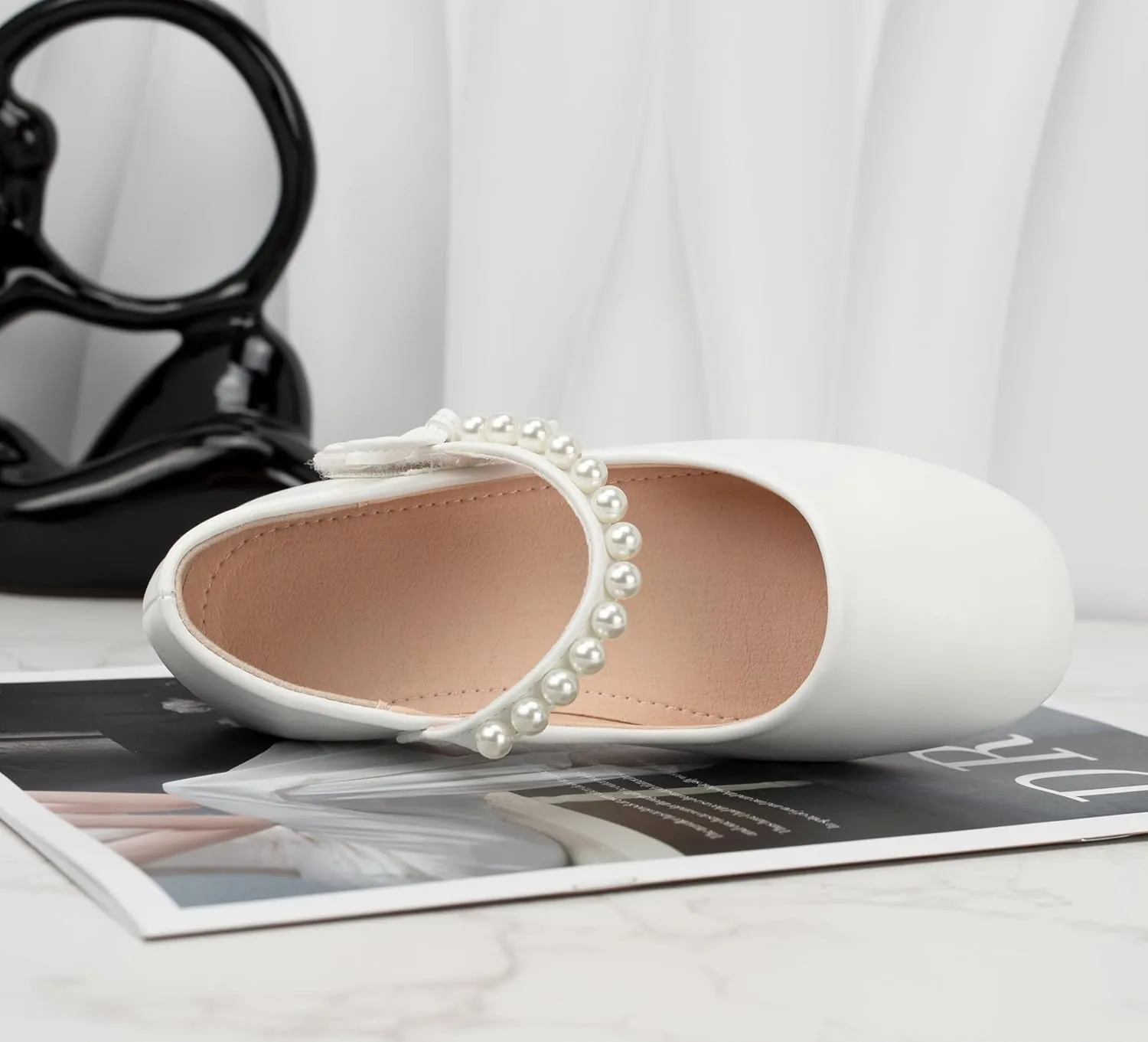 TRIWORIAE- Girls Mary Jane Dress Shoes Ballerina Flats of Child for School, Wedding, Party, Daily Wear