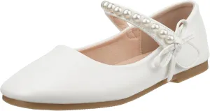 TRIWORIAE- Girls Mary Jane Dress Shoes Ballerina Flats of Child for School, Wedding, Party, Daily Wear