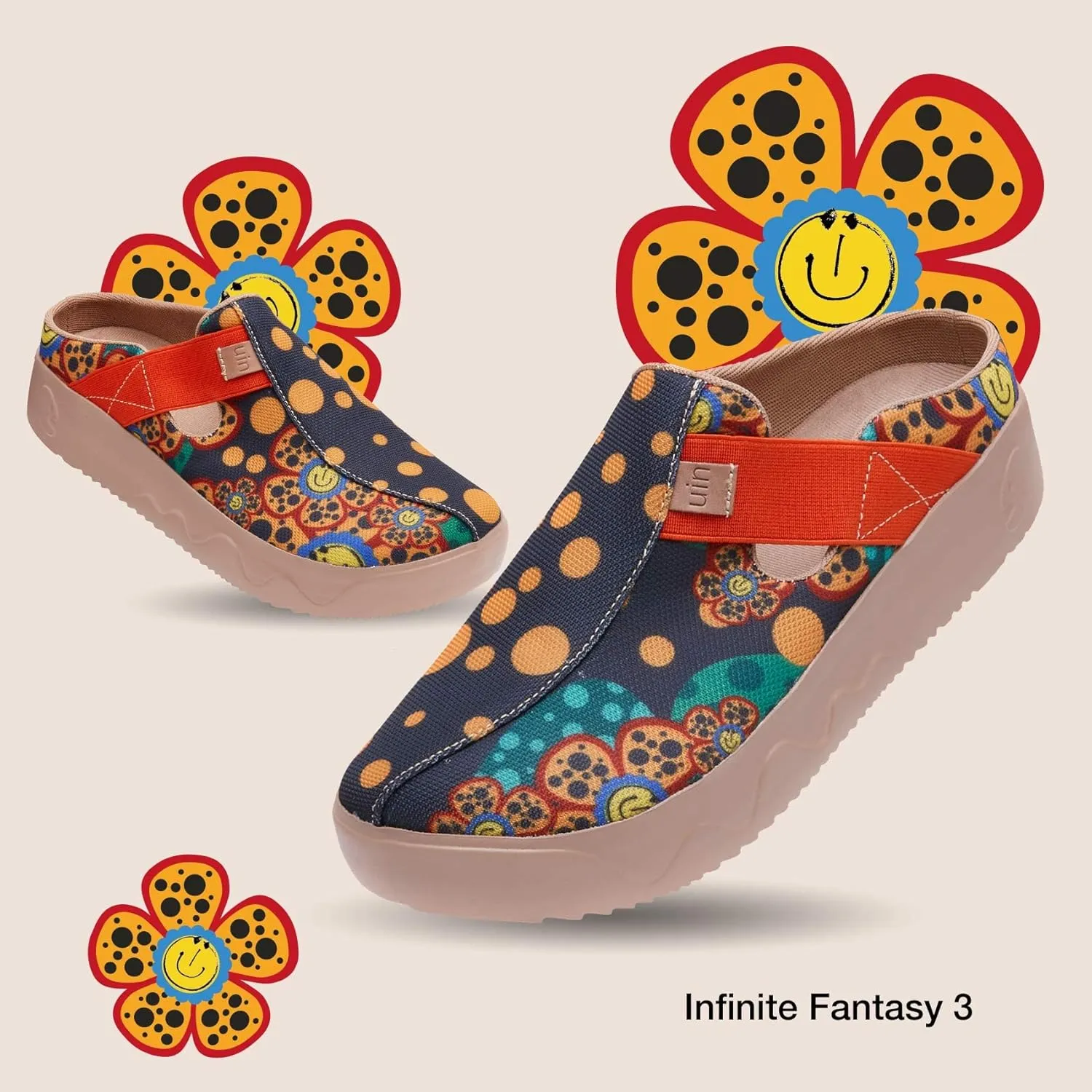 UIN Women's Art Painted Travel Shoes Slip On Casual Loafers Lightweight Comfort Fashion Sneaker Fuerteventura