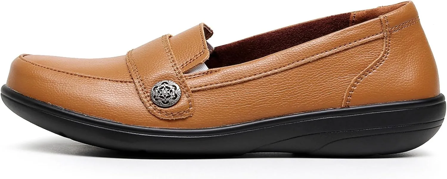 VenusCelia Women's Band Walking Flat Loafer