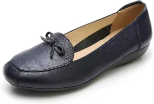 VenusCelia Women's Bowknot Wide Flat Shoe