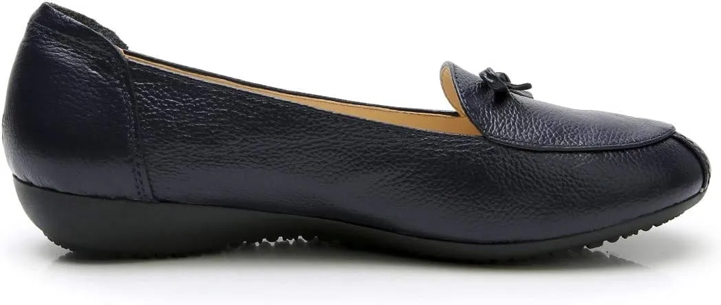 VenusCelia Women's Bowknot Wide Flat Shoe