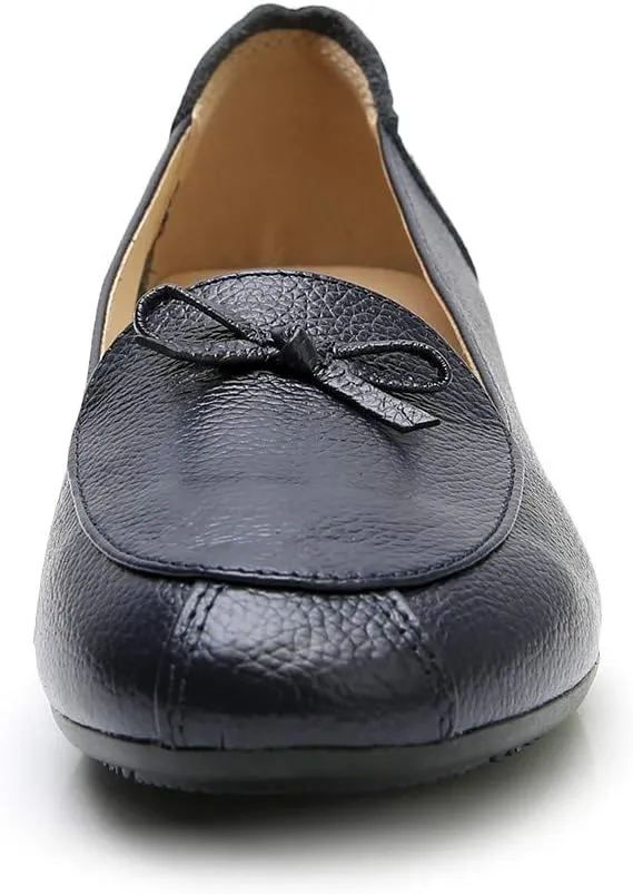 VenusCelia Women's Bowknot Wide Flat Shoe