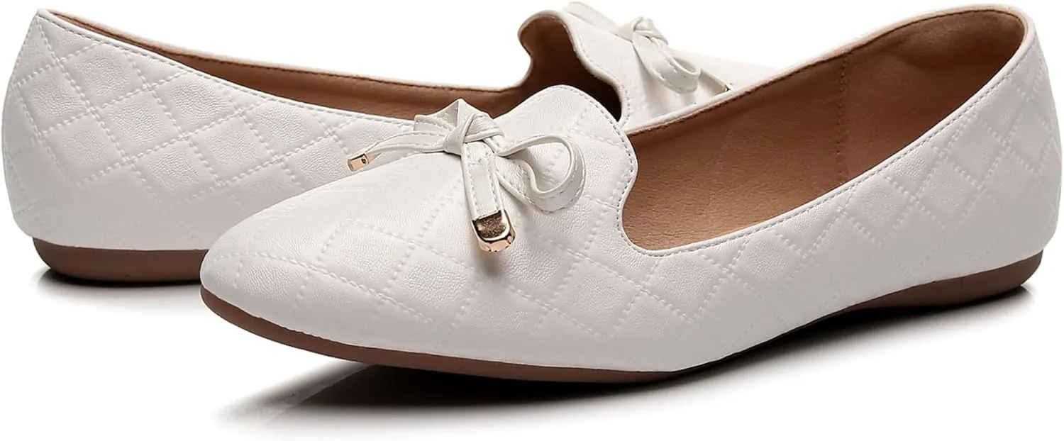 VenusCelia Women's Serenity Bow Flat Shoe