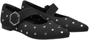 VIVAIA Maria Pointed-Toe Mary-Jane Flats Shoes for Women Washable Ballet Flats Comfortable Casual Shoes with AdaptAll Strap Dressy