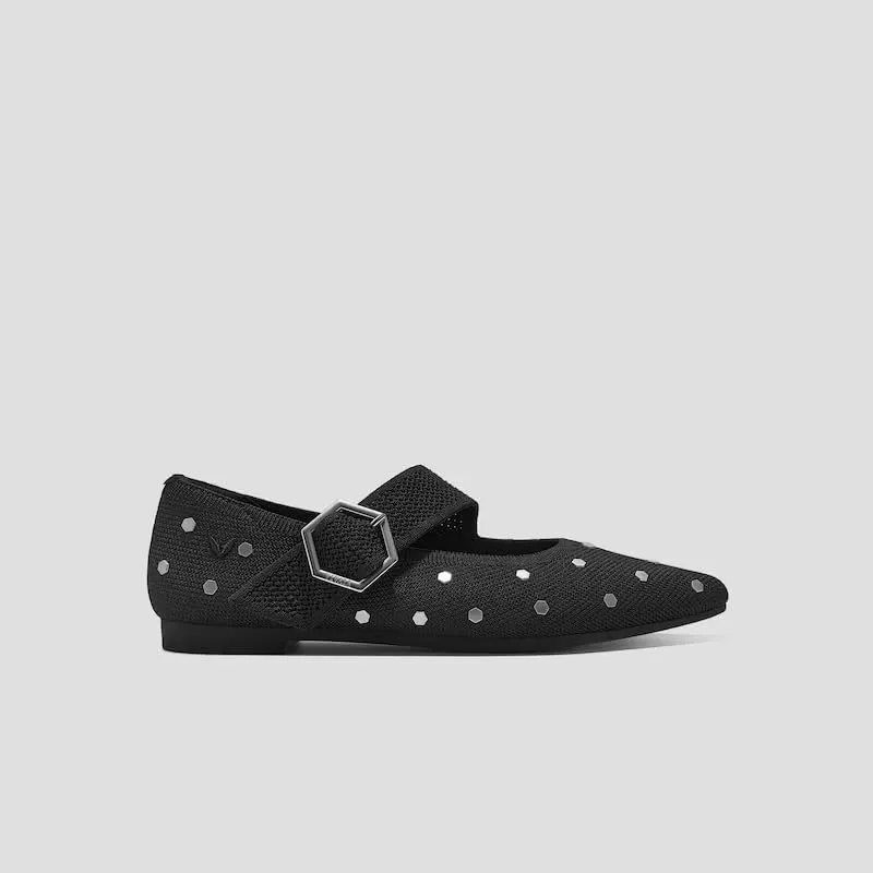 VIVAIA Maria Pointed-Toe Mary-Jane Flats Shoes for Women Washable Ballet Flats Comfortable Casual Shoes with AdaptAll Strap Dressy