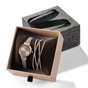 Watch Exquisite Drawer Box Crystal Bracelet Watch Set Source