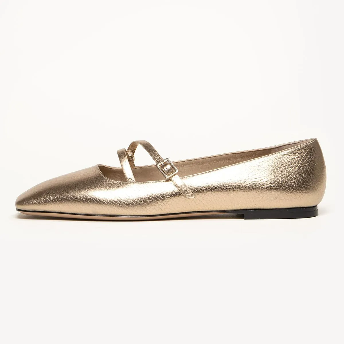 Women Closed Square Toe Ballet Flats Strap Buckle Comfortable Fashion Party Casual Mary Jane Flats Size 4-16 US
