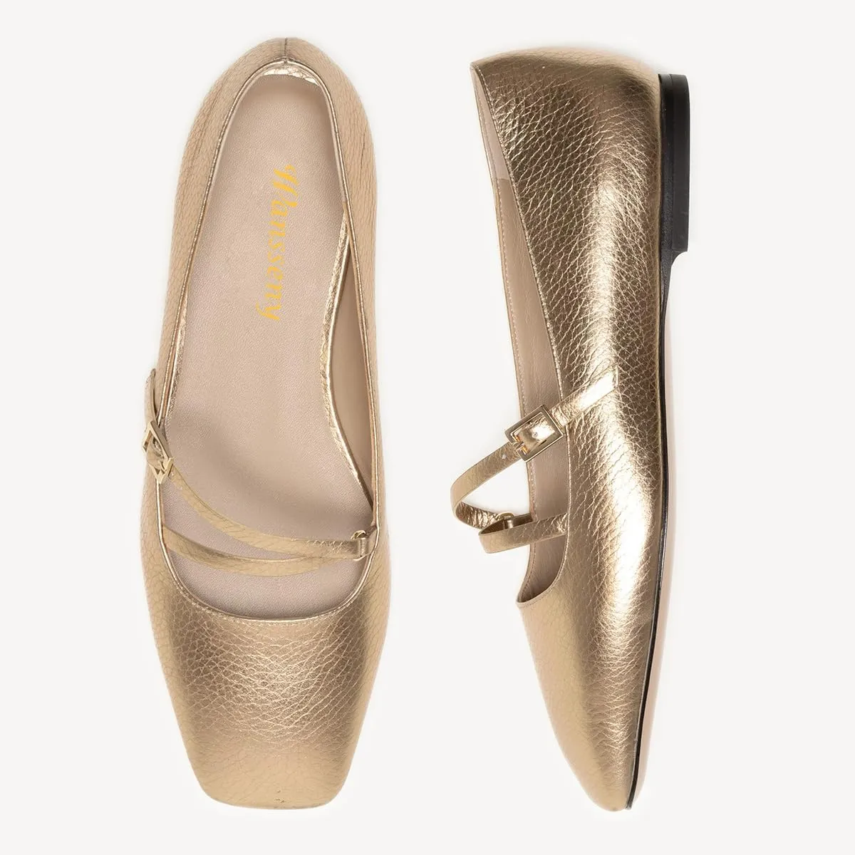 Women Closed Square Toe Ballet Flats Strap Buckle Comfortable Fashion Party Casual Mary Jane Flats Size 4-16 US