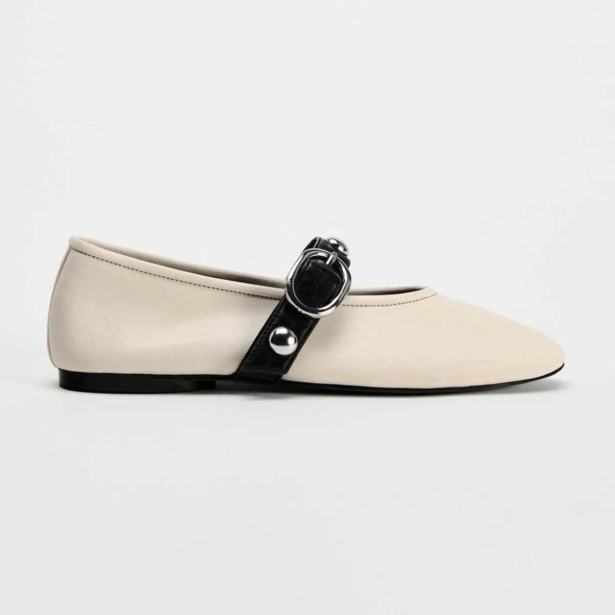 Women's Elegant Patent Ballet Flats Buckle Strap Mary Jane Flats Round Toe Ballet Flat Shoes for Women