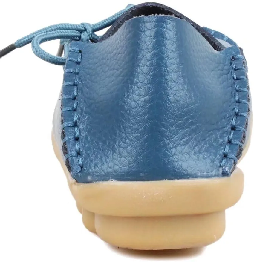 Women's Leather Slipper Loafers Flat Shoes Slip-Ons