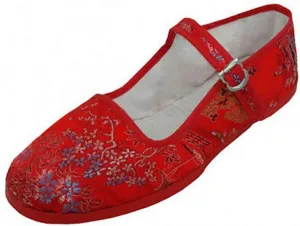Women's Mary Jane Shoes Brocad Flat Ballet Slip On Colors