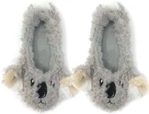 Womens Travel Buddy Animail Plush House Slippers, Trip Fuuny Novelty Fuzzy Socks