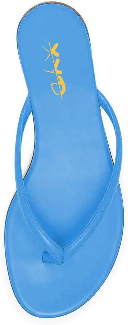 XYD Women Flats Flip Flops Slip On Open Toe Thong Sandals Thin Strap Comfortable Casual Walking Slippers Shoes