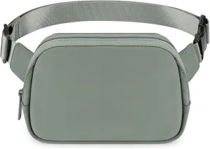 ZORFIN Belt Bag for Women Men Fashionable Crossbody Fanny Packs for Women with Adjustable Strap for Hiking Running TravelGray