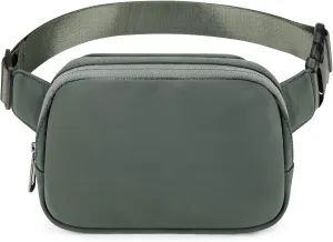 ZORFIN Belt Bag for Women Men Fashionable Crossbody Fanny Packs for Women with Adjustable Strap for Hiking Running TravelGrey